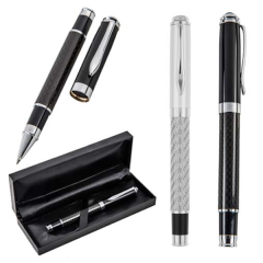 pluma metalica con estuche