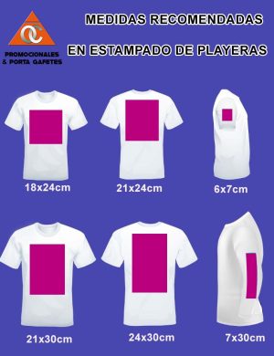 estampado de playeras medidas